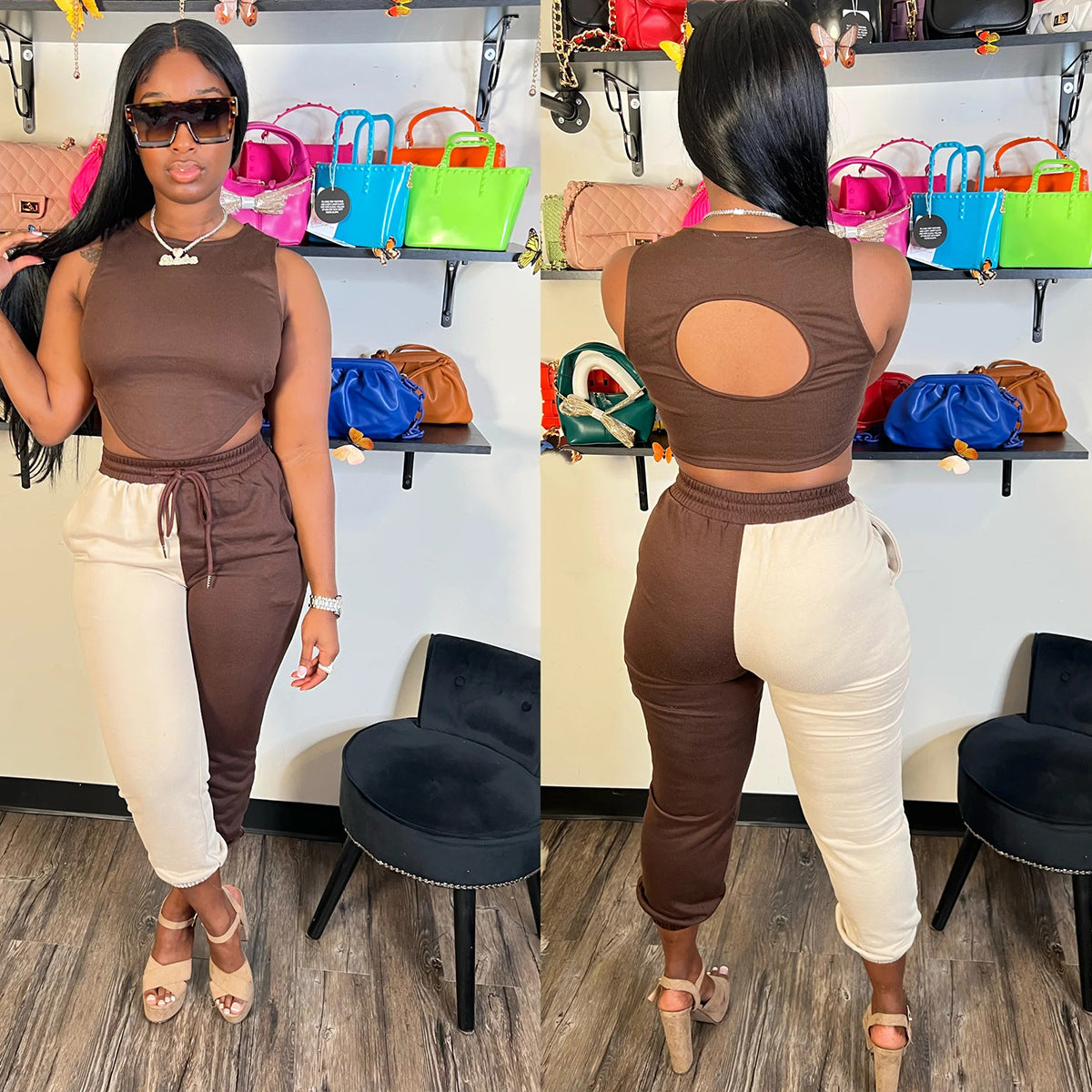 Dame Sporty Jumpsuit med cut-out design og justerbar talje Stilla