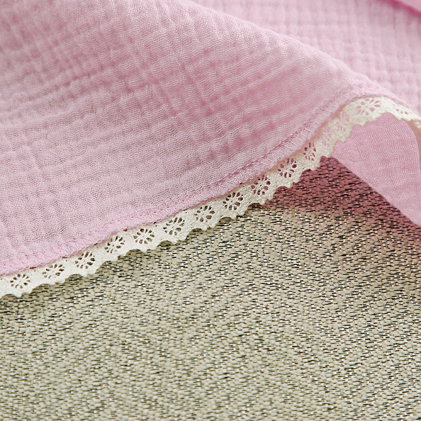 Dame afslappet natbluse med voluminøse ærmer og elegante spidsdetaljer Stilla