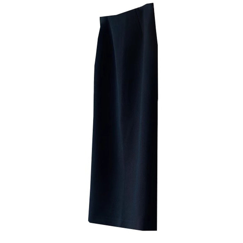 Dame elegant figursyet blazer-sæt med guld-farvede knapper og smart nederdel Stilla