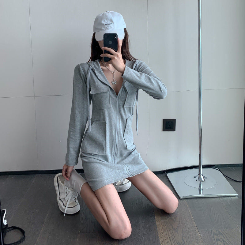 Femme Utility Zip-Up Mini Kjole Stilla