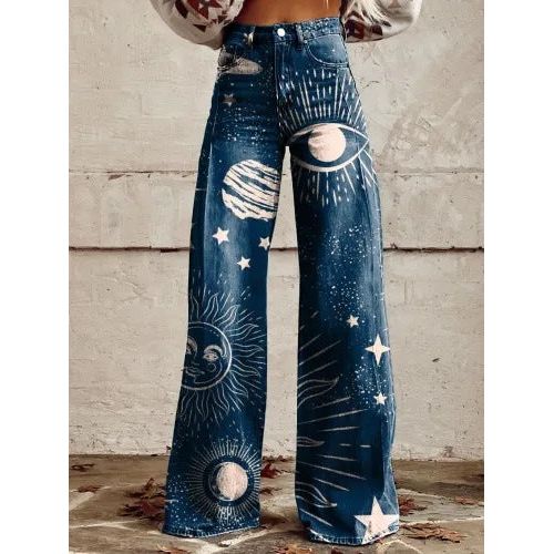 Stilla | Casual Floral Bred Bukser