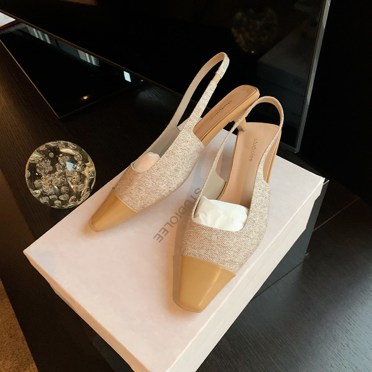Dame elegant Slingback spidse sko Stilla