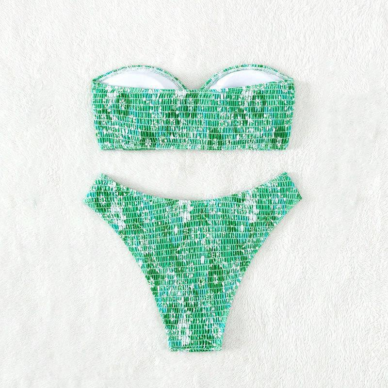 Bandeau-bikini-sæt til damer med midter-knude-detalje Stilla