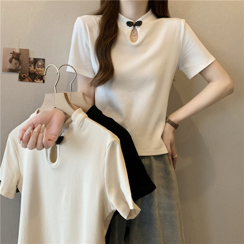 Femme Chic Nøglehul Polo Top Stilla