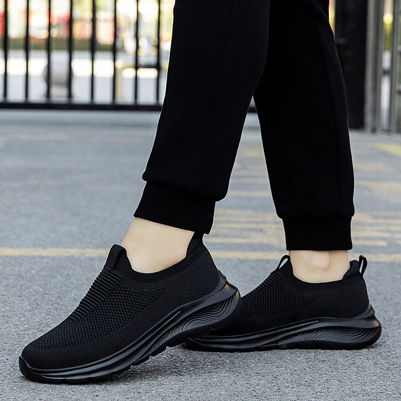 Dame Slip-On Sport Sneakers med åndbart strikdesign Stilla