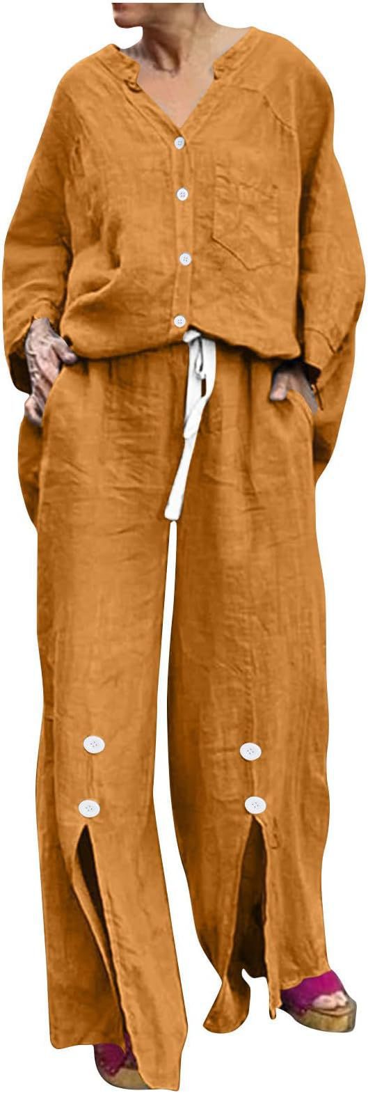 Dame afslappet linned to-sæders med knapdetaljer Stilla