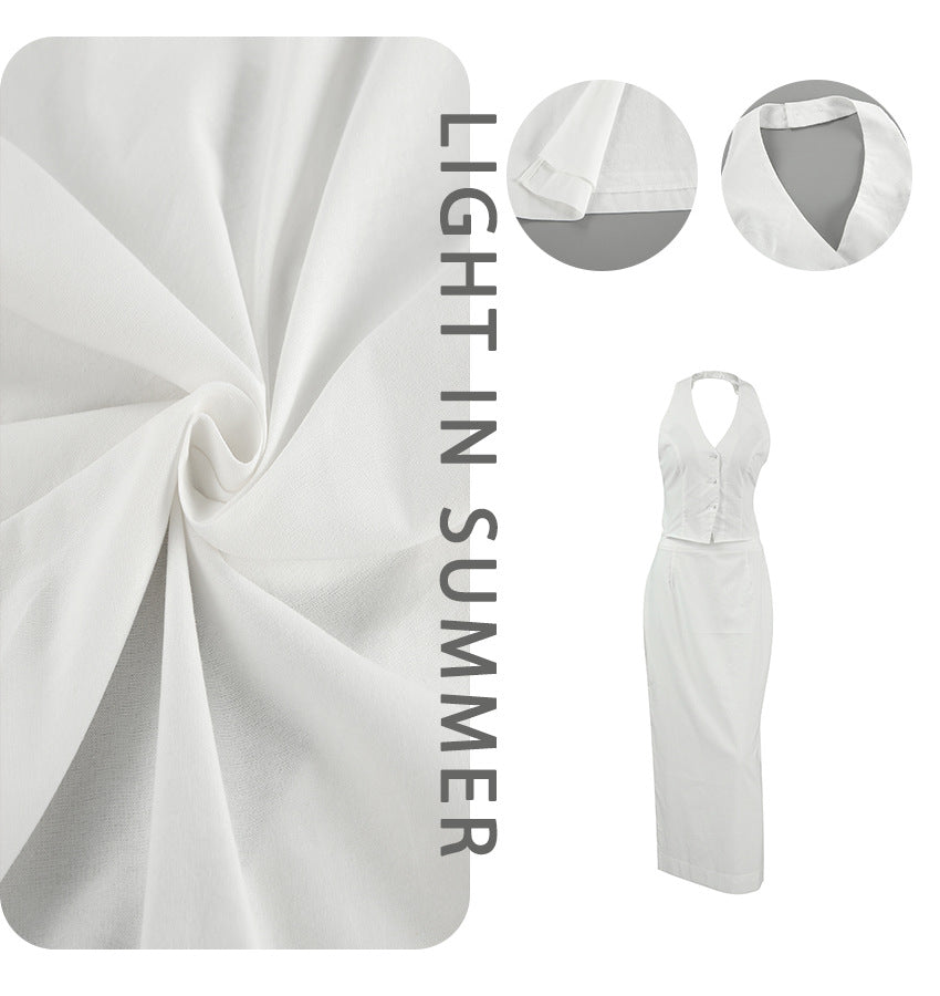 Dame elegant sommer-jumpsuit med ærmeløs top og flatterende snit Stilla