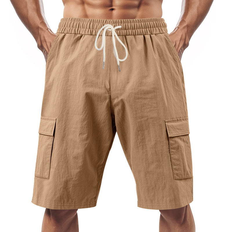Herrer Cargo-Shorts med elastisk linning og praktiske sidelommer Stilla