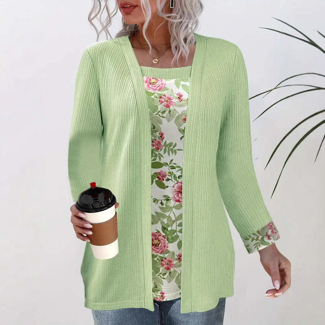 Dame Komfortabel Strikket Cardigan Stilla