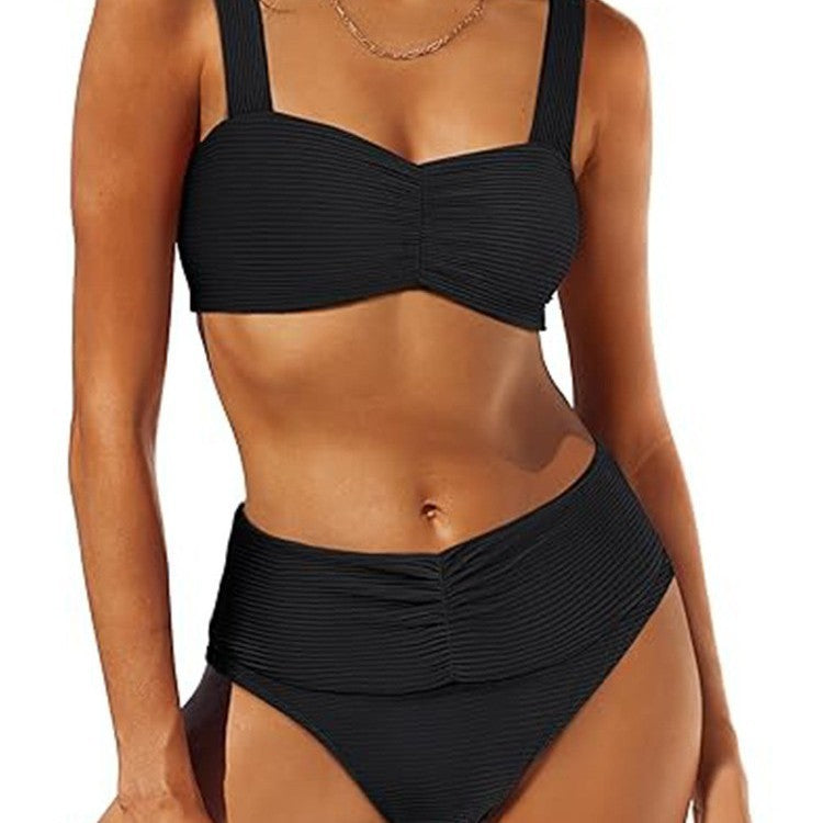 Dame bikini sæt med høj talje og struktureret top Stilla