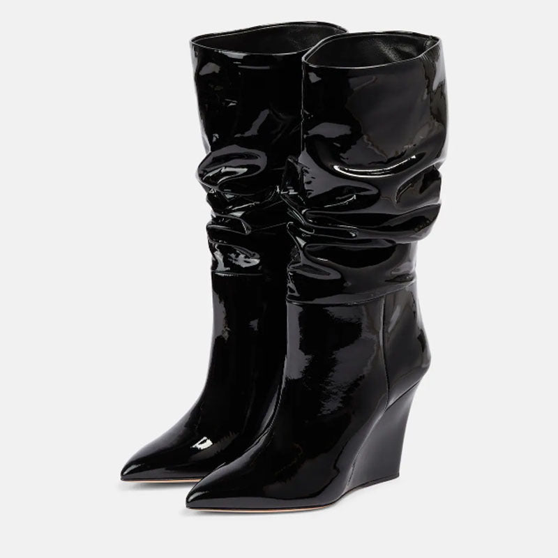 Femme Slouchy High-Wedge Ankelstøvler Stilla