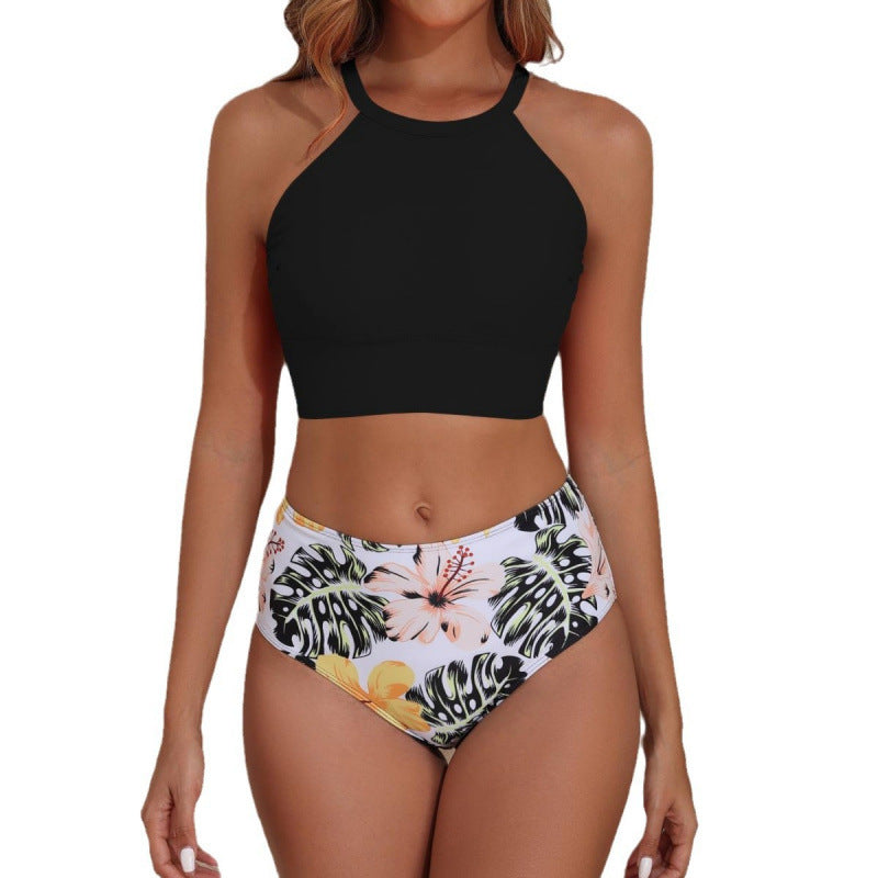 Dame Sport-Bikini med højt skåret bund og moderne Racerback Stilla