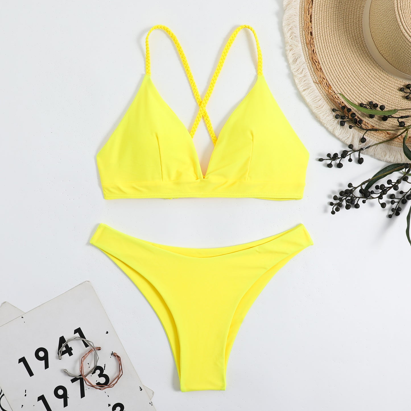 Damer Triangel-Bikini med raffineret kryds-design og fint bærekomfort Stilla