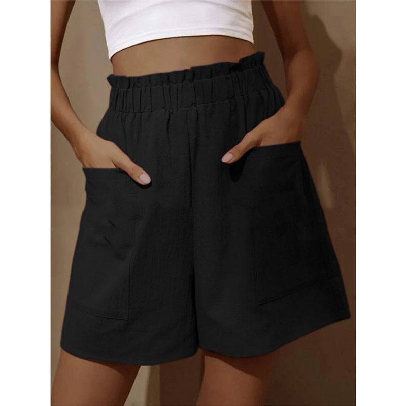 Dame bomuldsshorts med elastisk talje og praktiske lommer Stilla