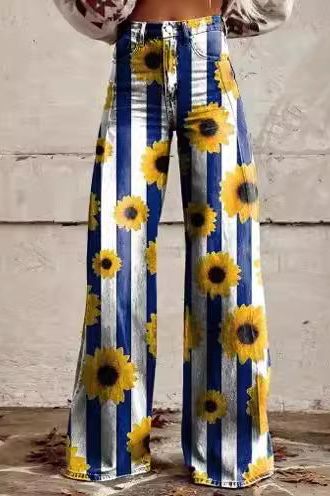 Stilla | Casual Floral Bred Bukser