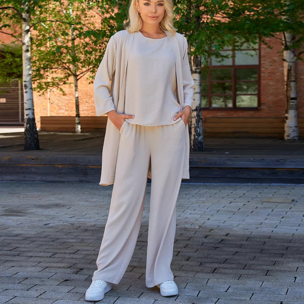 Dame leger Jumpsuit med åben ærme og elastisk taljebælte Stilla