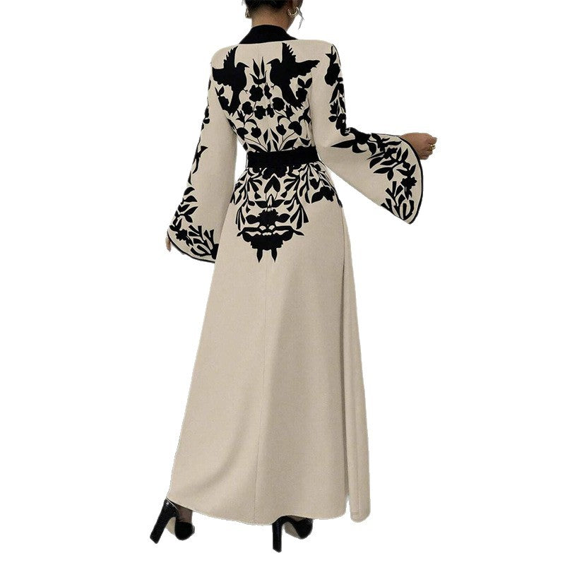 Dame Maxi-kjoler med floralt design og halværmer Stilla