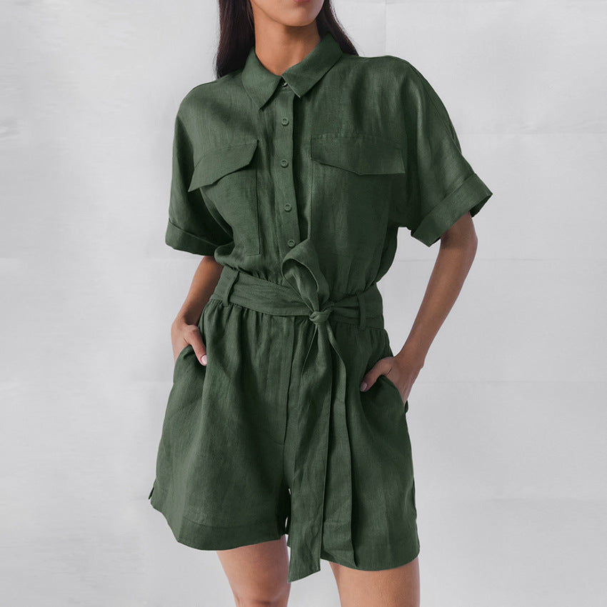 Dame Utility- jumpsuit med figursyet design og praktische lommer Stilla