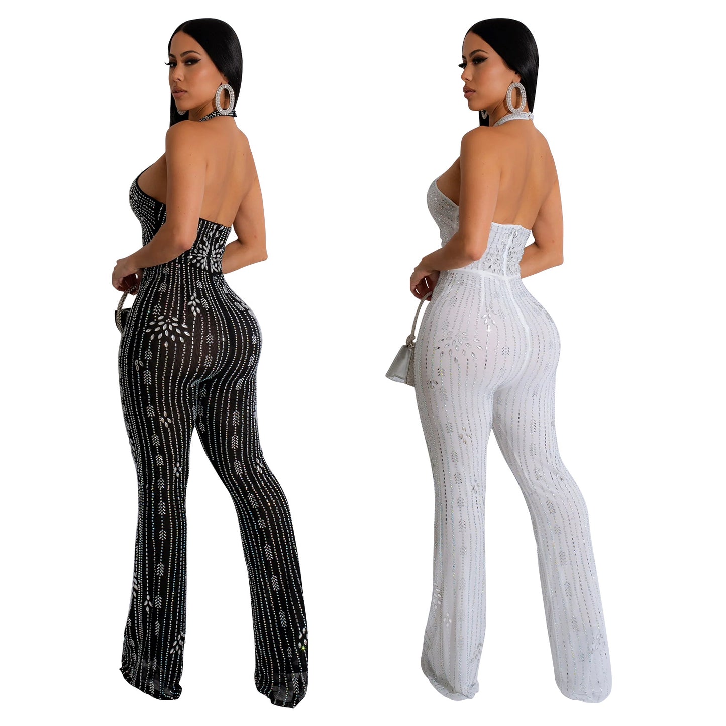 Dame Glamourøs Jumpsuit med forførende Udsnit Stilla