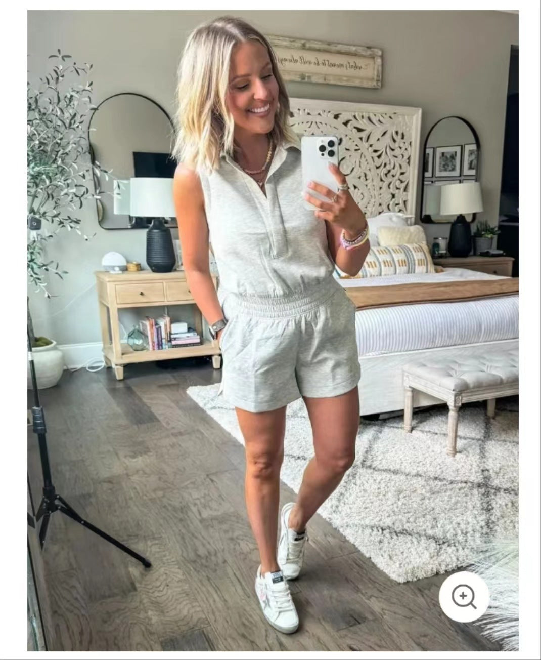 Dame jumpsuit med lynlås og lommer Stilla