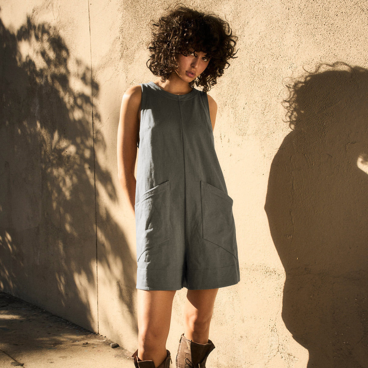 Dame Løs Jumpsuit med praktiske Lommer Stilla