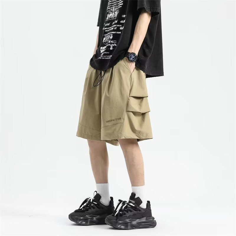 Herrer mode shorts med folder Stilla