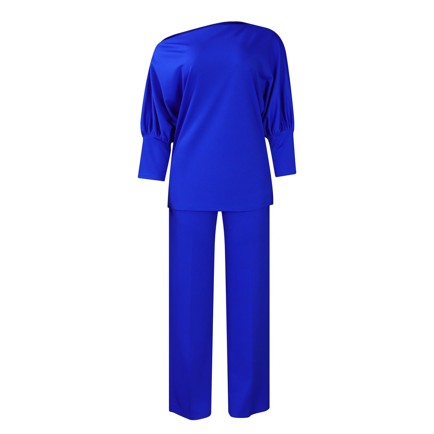 Damer Mode Jumpsuit med elegant asymmetrisk overdel og brede ærmer Stilla