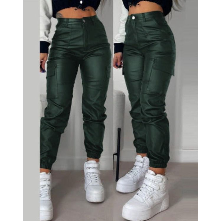 Stilla | Pu Street Style Cargo Bukser