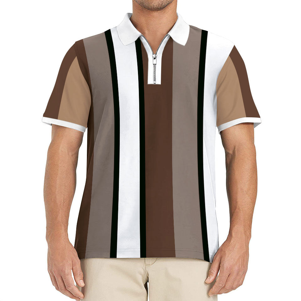 Herre polo t-shirt med stilfulde striber Stilla