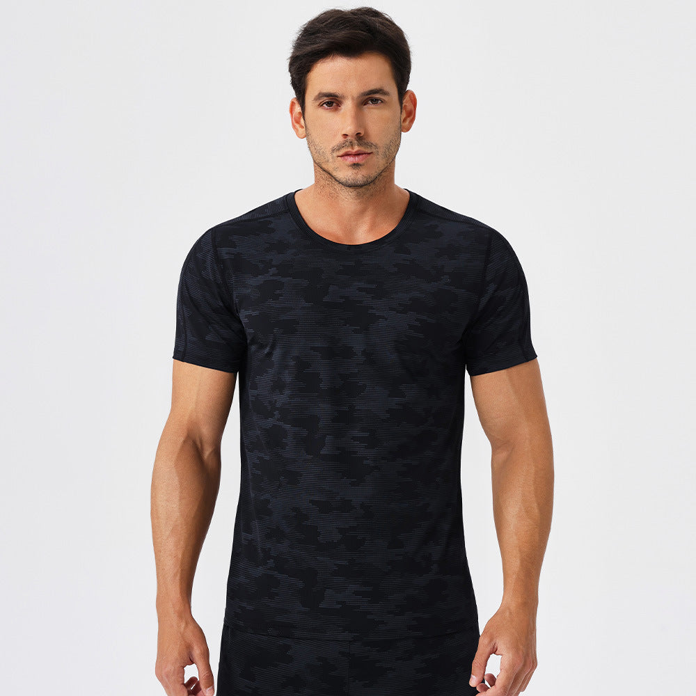Herrer Sporty Kompressions-T-Shirt med innovativ åndbar teknologi Stilla