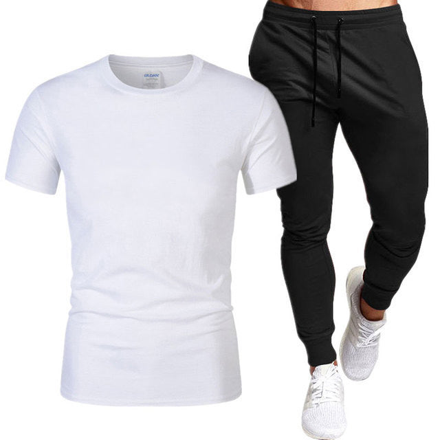Herrer sporty træningssæt med t-shirt og joggebukser Stilla