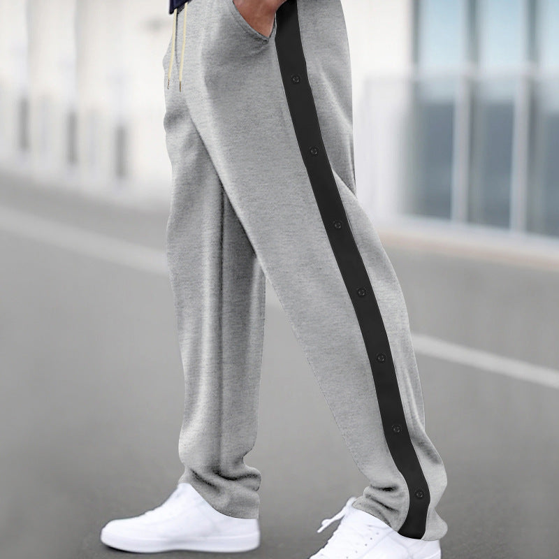 Herrer sporty joggingbukser med sidelommen trykknapper Stilla