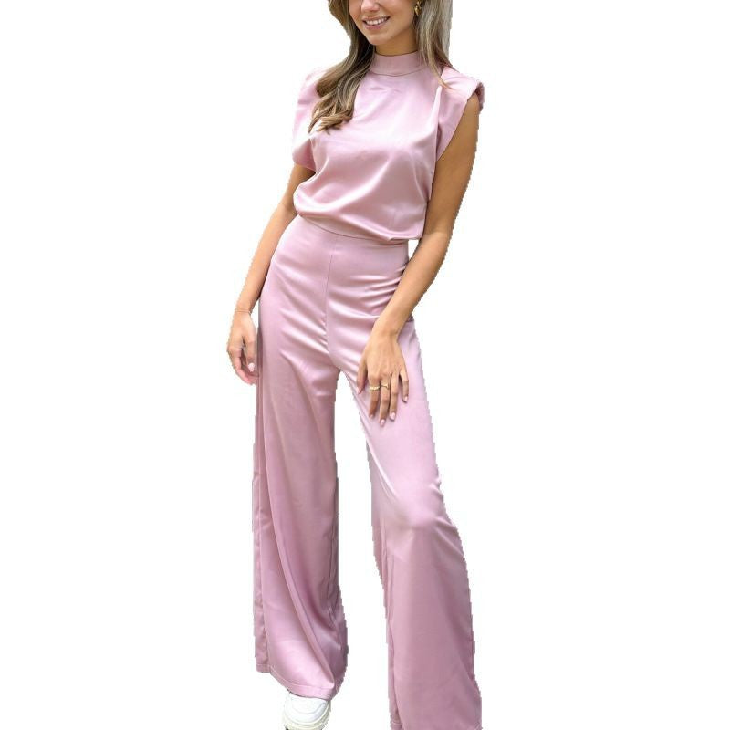 Damer elegant jumpsuit med bredt ben og ærmeløs skæring Stilla