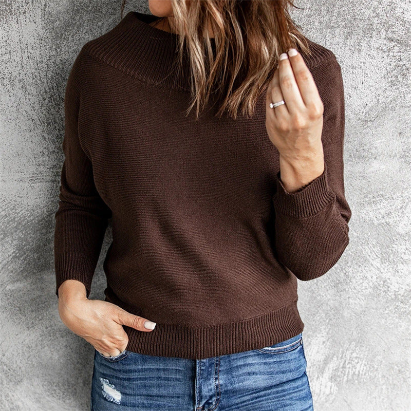 Dame Off-Shoulder Pullover med fint strik og vid pasform Stilla