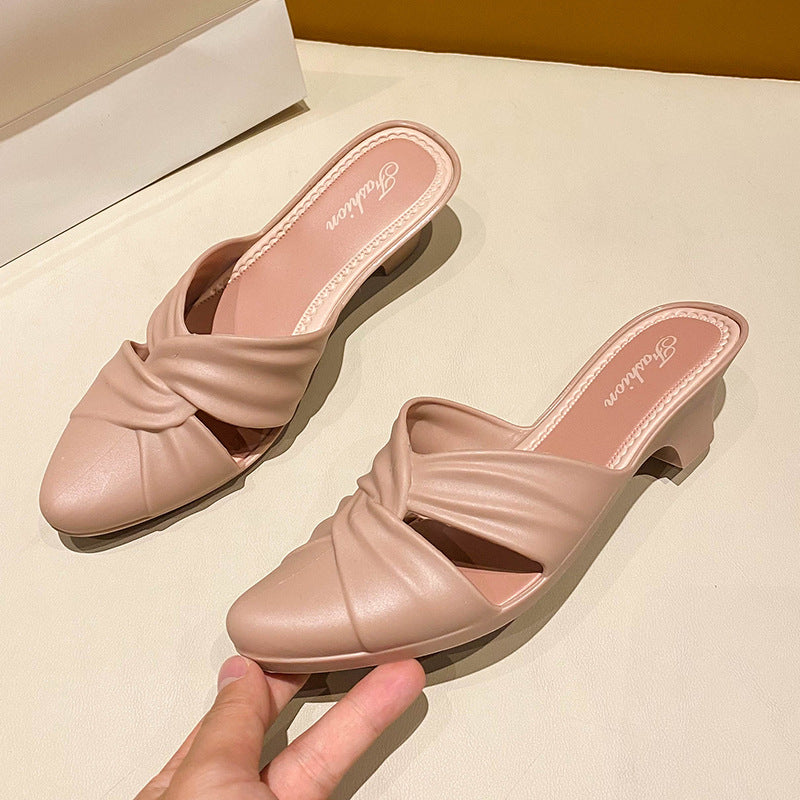 Dame elegante og komfortable mules med flettet overdel Stilla