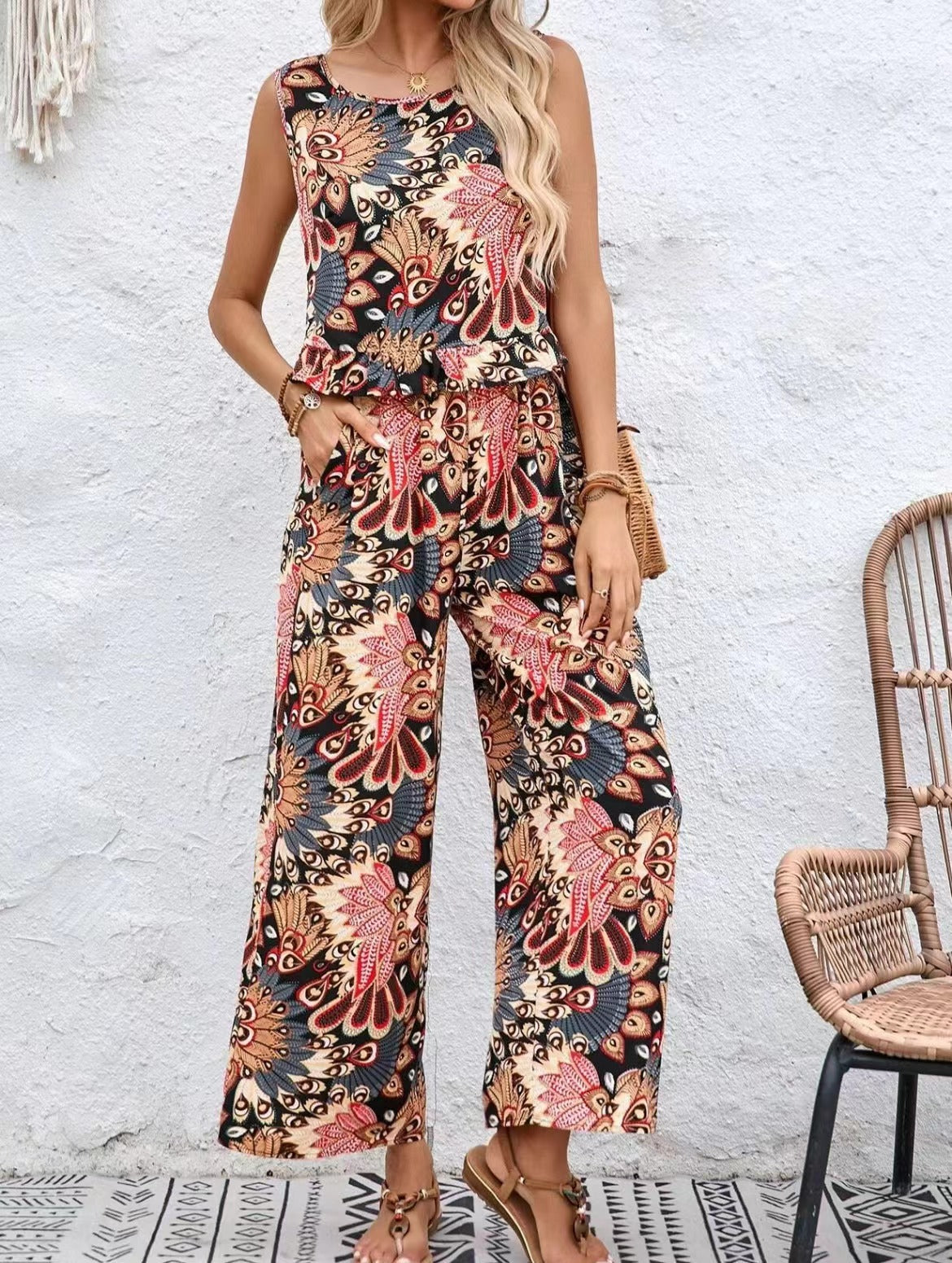 Dame Floral Print bred Ben Jumpsuit Stilla