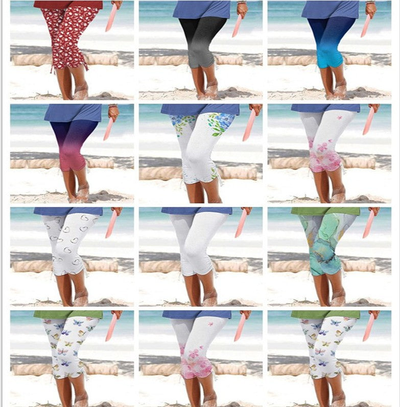 Dame Lettere Sport Capri Leggings Stilla