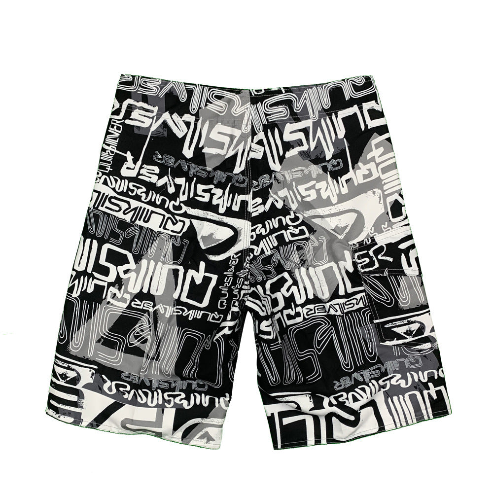 Herrer badshorts med moderigtigt grafikdesign og elastisk bund Stilla