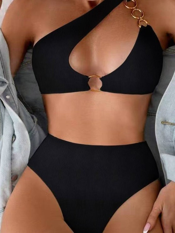 Dame En-sidet Bikini med højtskåret talje og innovativt design Stilla