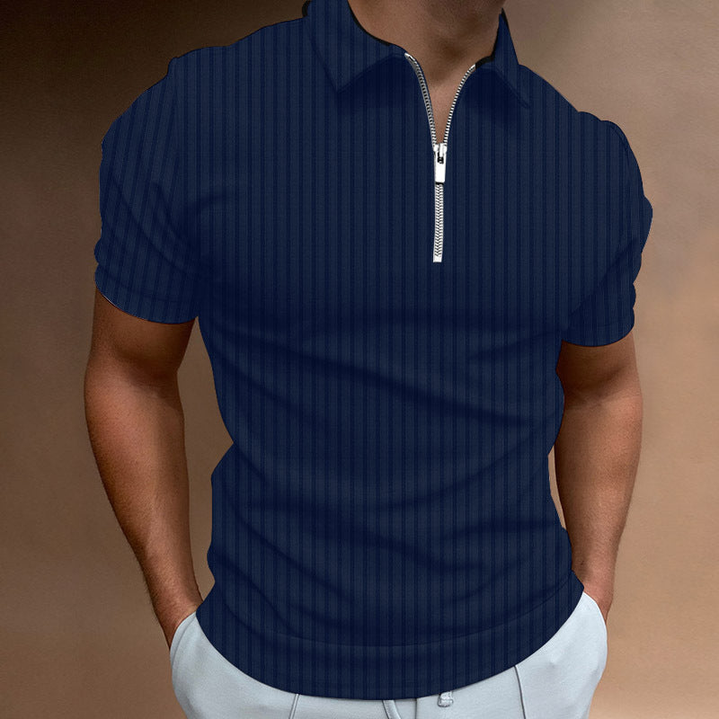 Herrer polo shirt med moderne lynlås og åndbare egenskaber Stilla