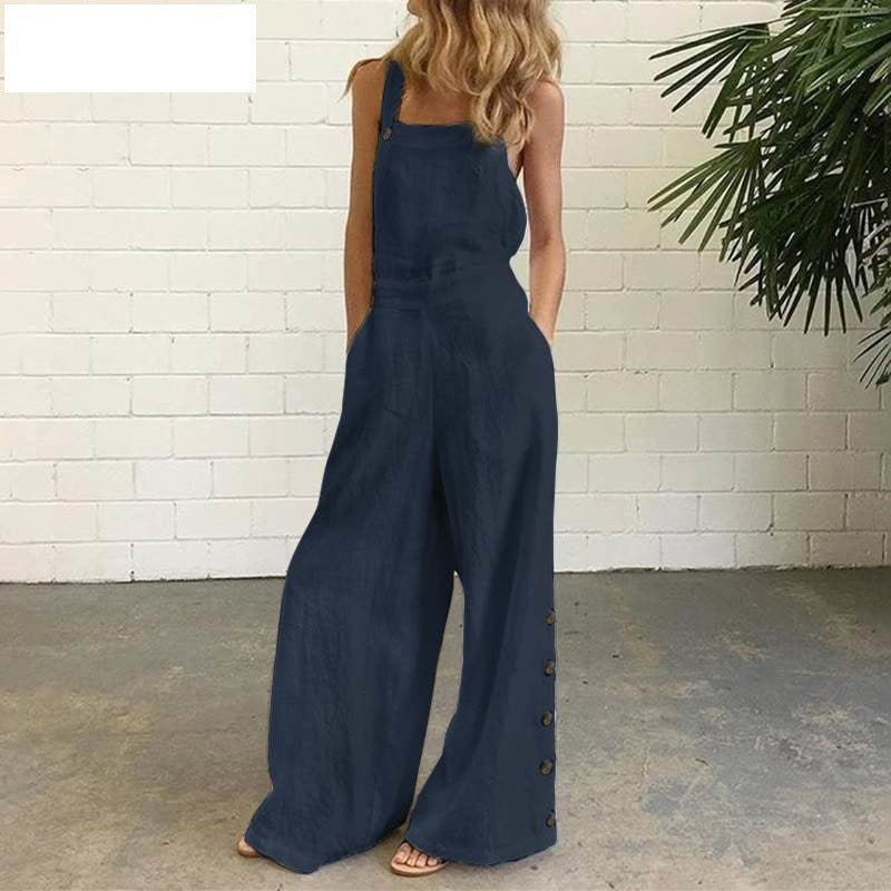 Femme Stilfuld Vidbenet Overalls-Jumpsuit Stilla