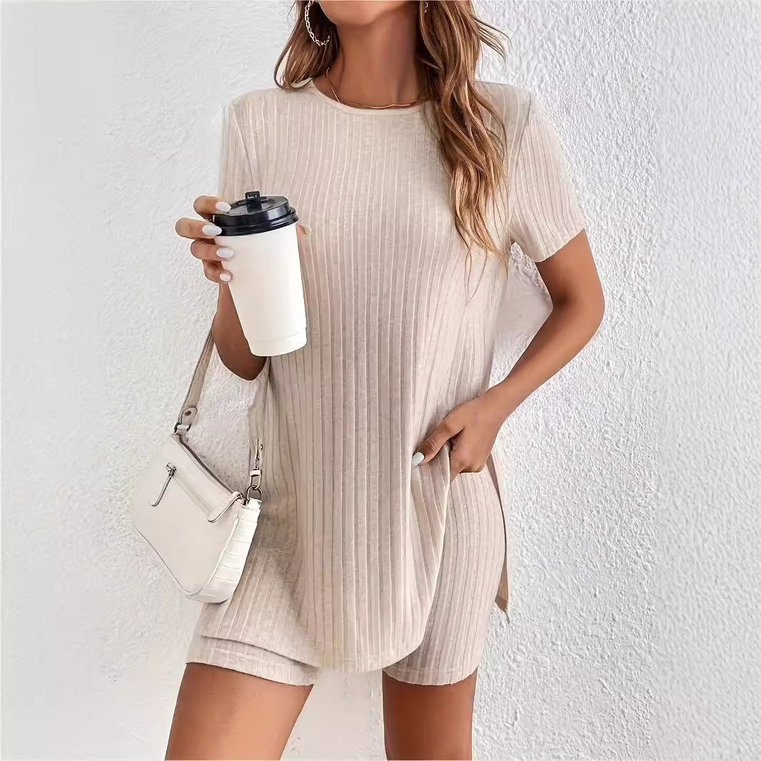 Damer Sporty Korteærmet Top med Leggings Stilla