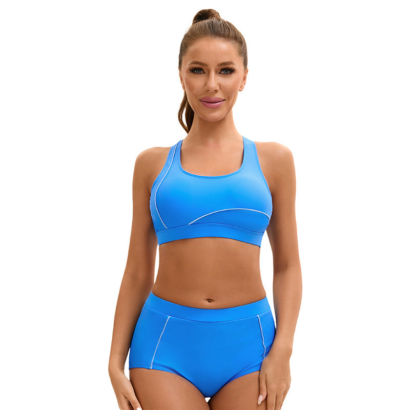 Dame Sporty bikini-sæt med højelastisk materiale og figursyet snit Stilla