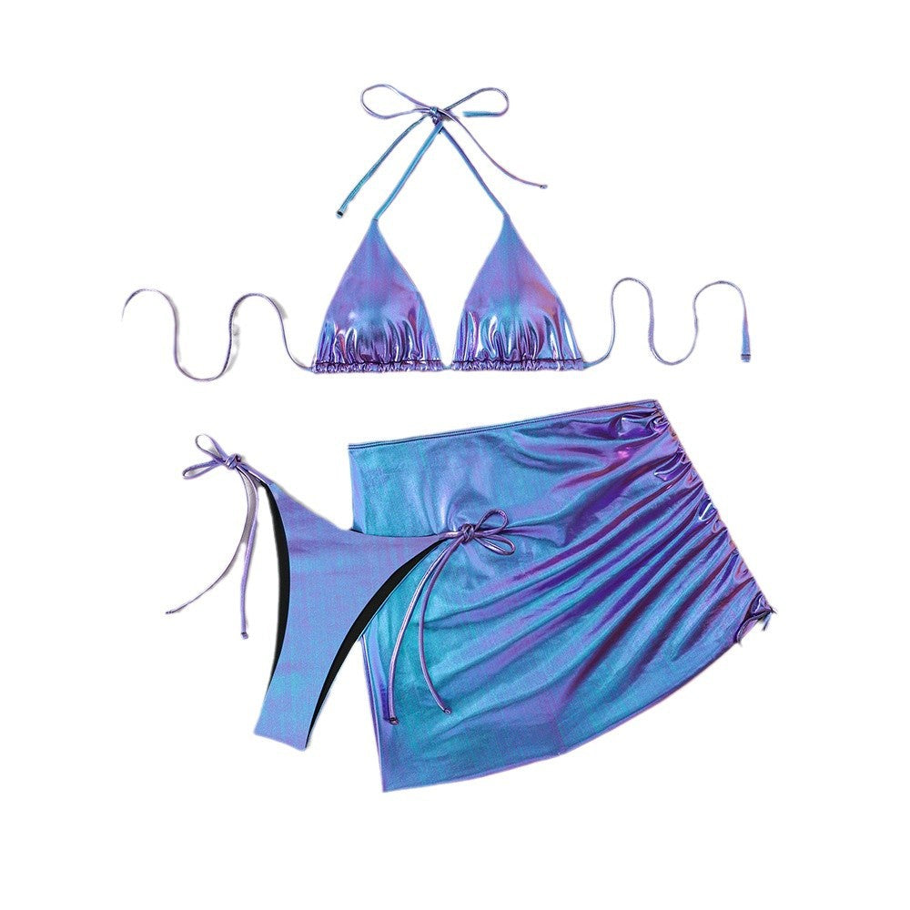 Dame Premium Triangel-Bikini med justerbar indpakningsnederdel Stilla