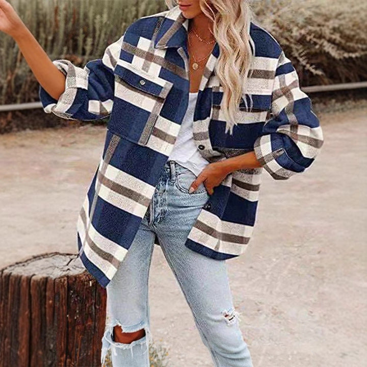 Dameternetternet Flanneljakke i lagdelt look Stilla