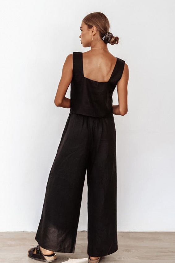 Stilla | Bredde benbukser Square Neck Vest To-delt dragt