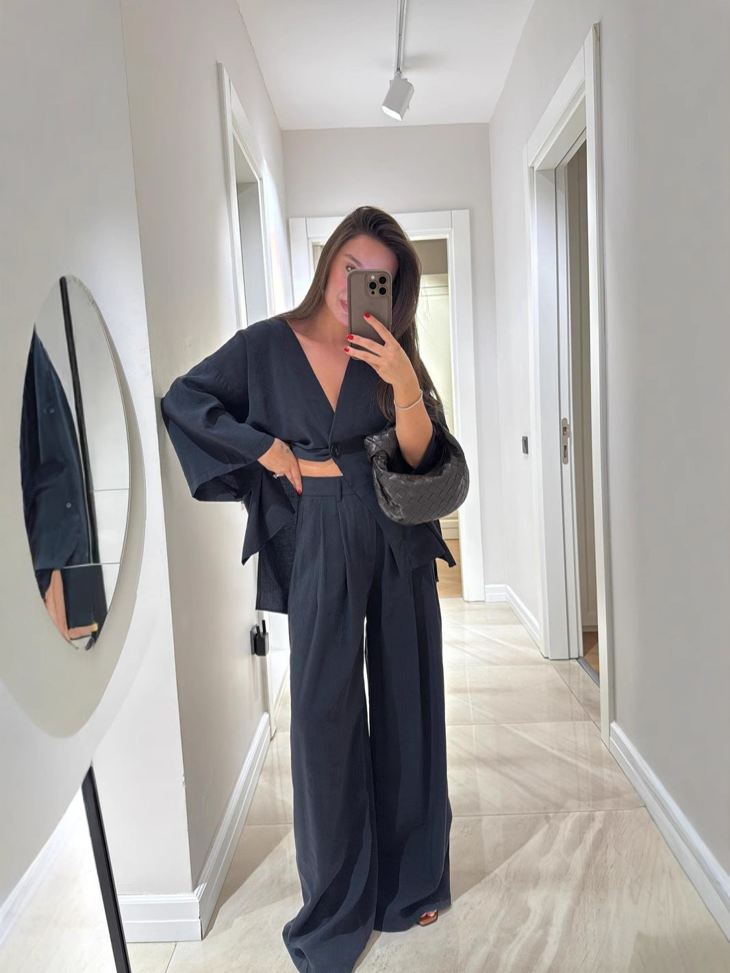 Dame afslappet jumpsuit med bredt ben og elegant snit Stilla