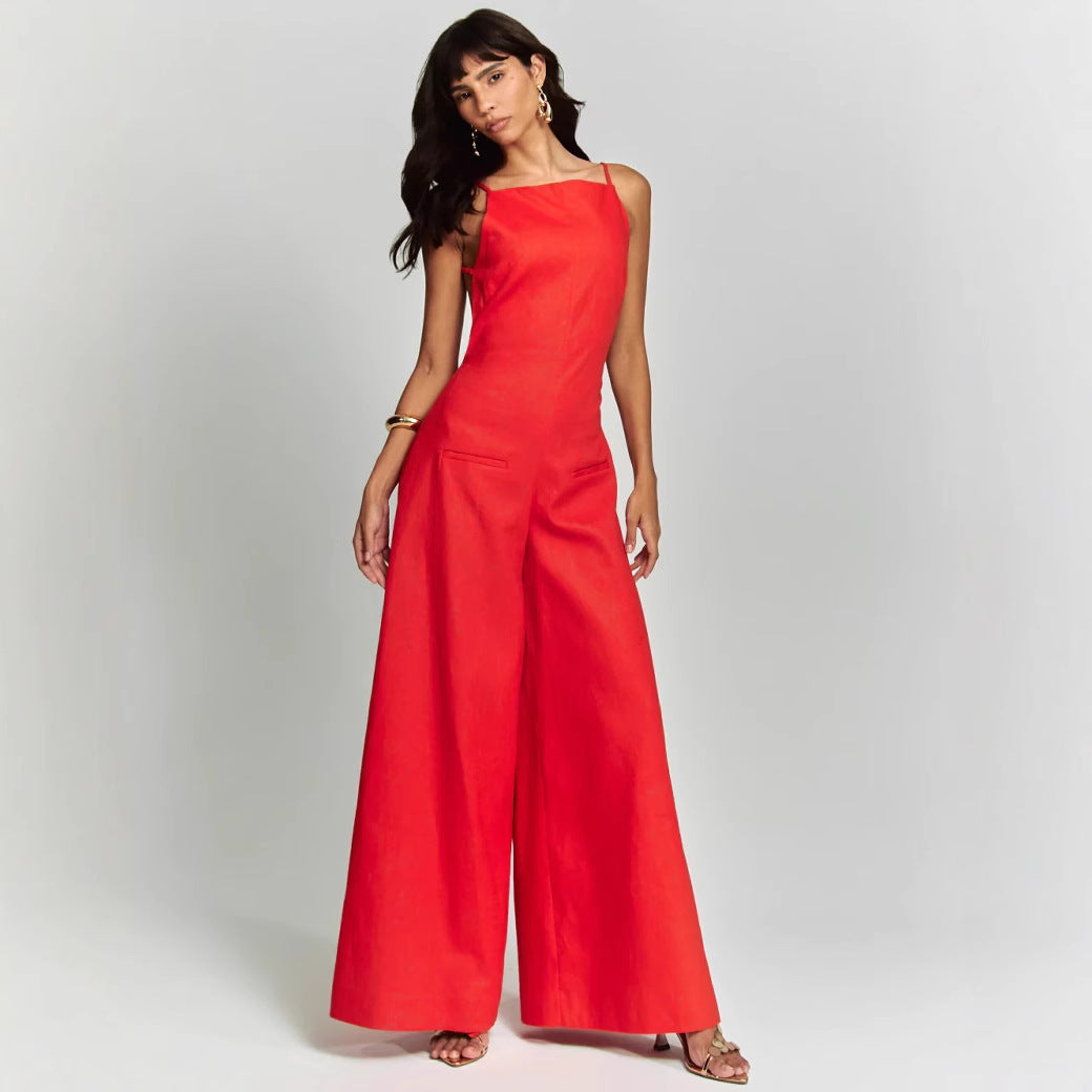 Damer Elegant Jumpsuit med bred ben og smalt overdel Stiila