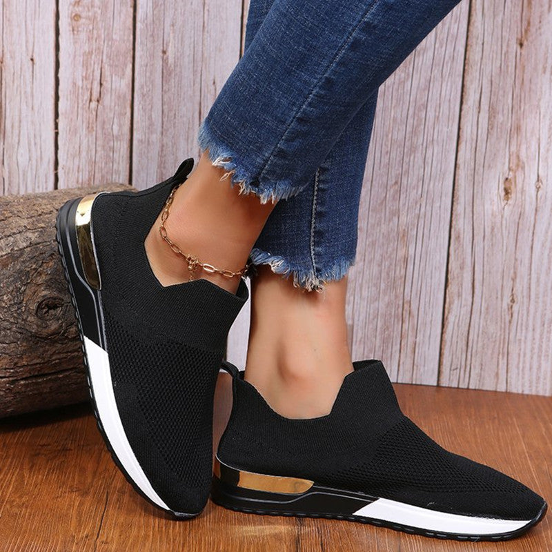 Dame Sportliche Slip-On Sneakers med åndbart netstruktur Stilla