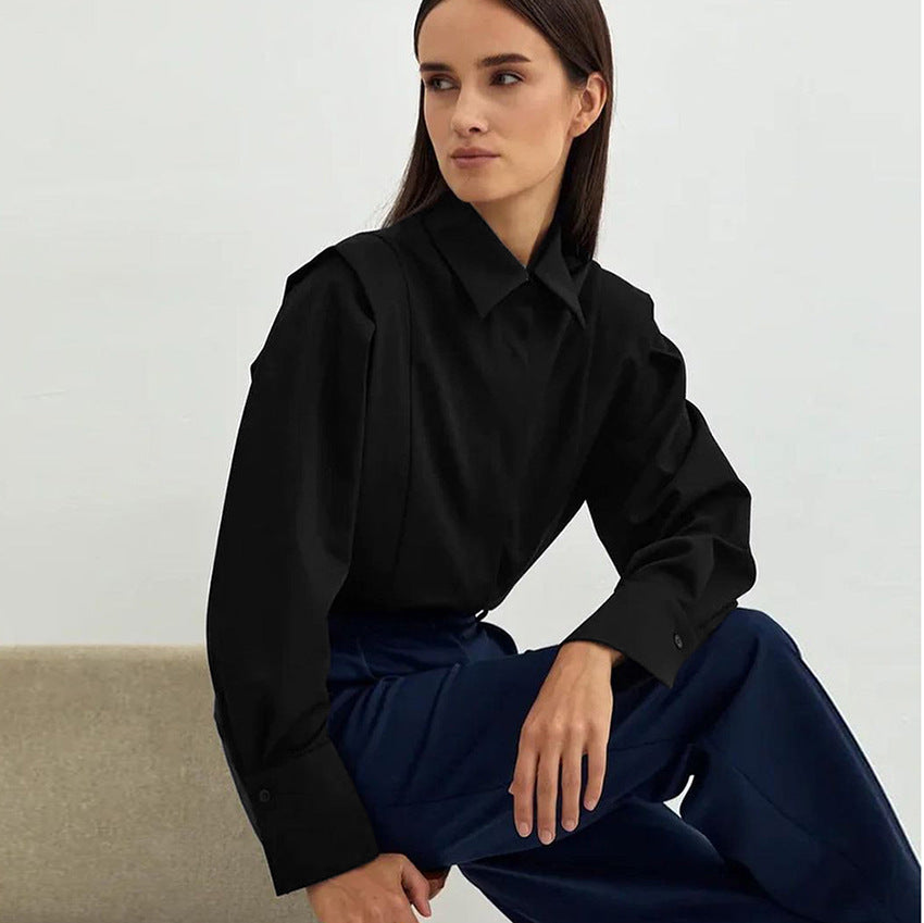 Dame Elegant Bluse med voluminøse ærmer og struktureret design Stilla